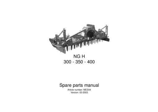 Kverneland NG_H_300_350_400 Parts manual catalog PDF Download