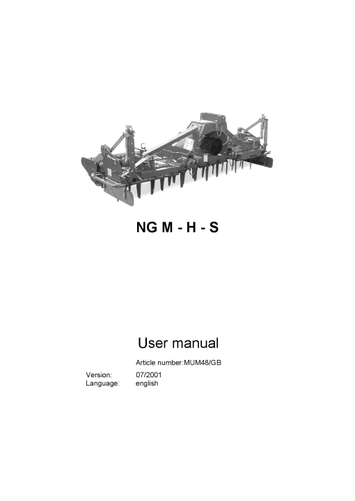 Kverneland NG_M_H_S Parts manual catalog PDF Download