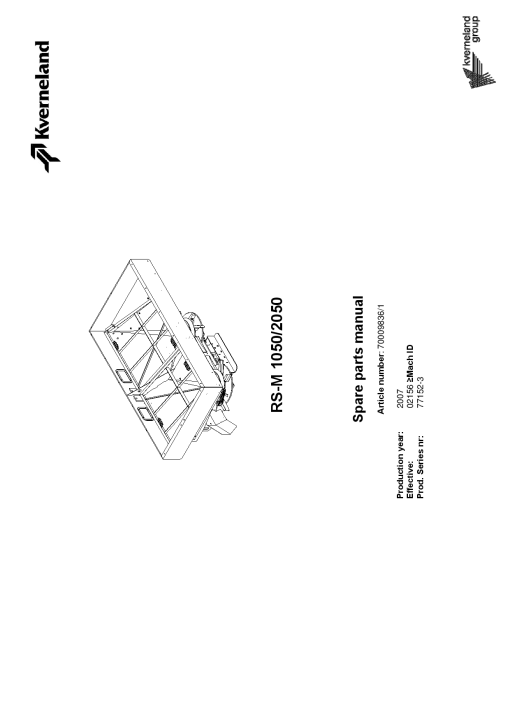 Kverneland RS-M_1050_2050 Parts manual catalog PDF Download