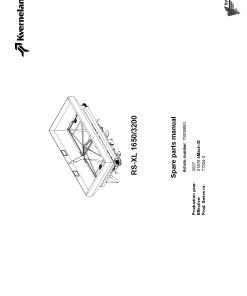 Kverneland RS-XL_1650_3200 Parts manual catalog PDF Download