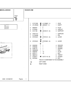 Landini 30 6030 Accessories Parts manual catalog PDF Download