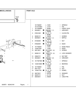 Landini 3000RV Accessories Parts manual catalog PDF Download