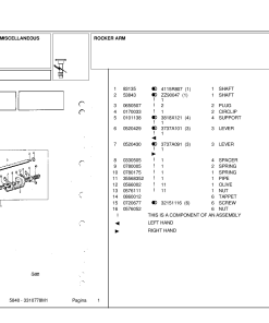 Landini 40 5840 Accessories Parts manual catalog PDF Download