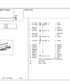 Landini 40 6040 Accessories Parts manual catalog PDF Download