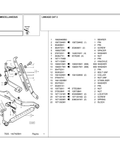 Landini 505 7505 Accessories Parts manual catalog PDF Download