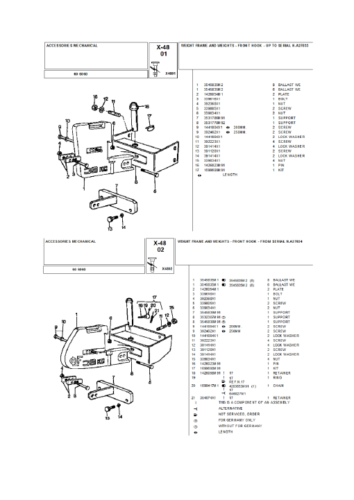 Landini 60 6060 Parts manual catalog PDF Download