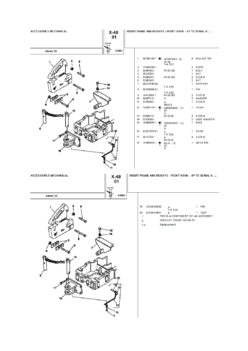 Landini Alpine 65 Parts manual catalog PDF Download