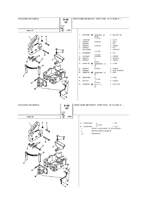 Landini Alpine 85 Parts manual catalog PDF Download