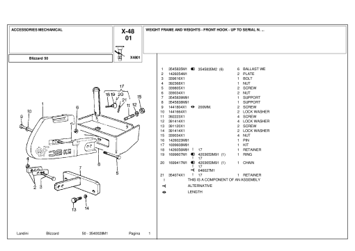 Landini Blizzard 50 Parts manual catalog PDF Download