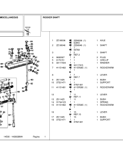 Landini Large 14500 Accessories Parts manual catalog PDF Download