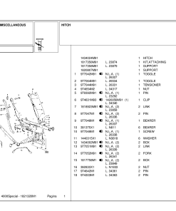 Landini Prima Seri 4000 Special Accessories Parts manual catalog PDF Download
