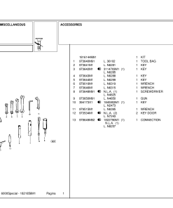 Landini Prima Serie 6000Special Accessories Parts manual catalog PDF Download