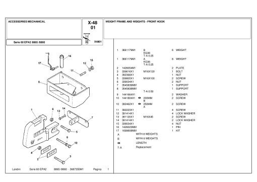 Landini Serie 60 EPA2 8865-8860 Parts manual catalog PDF Download