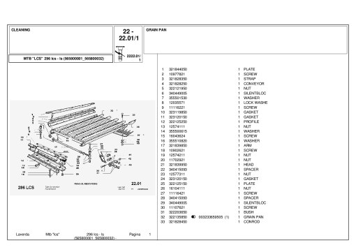 Laverda 296_LCS_565800001-565800032 Parts manual catalog PDF Download