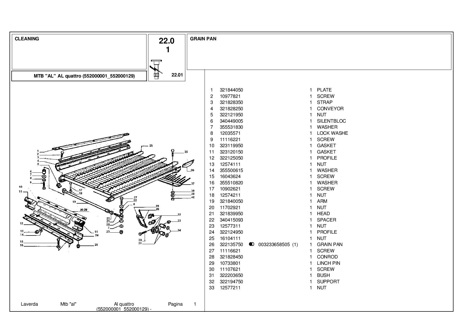 Laverda AL_Quattro_552000001-552000129 Parts manual catalog PDF Download