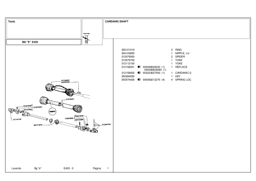 Laverda E420 Header Parts manual catalog PDF Download