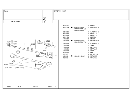 Laverda E480 Header Parts manual catalog PDF Download