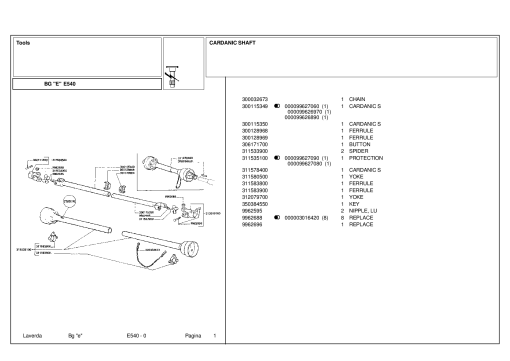 Laverda E540 Header Parts manual catalog PDF Download