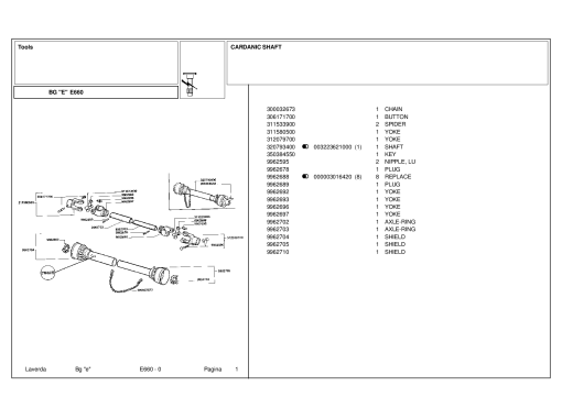 Laverda E660 Header Parts manual catalog PDF Download