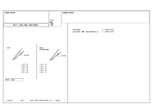 Laverda L480_1992 - 6046110500 Header Parts manual catalog PDF Download