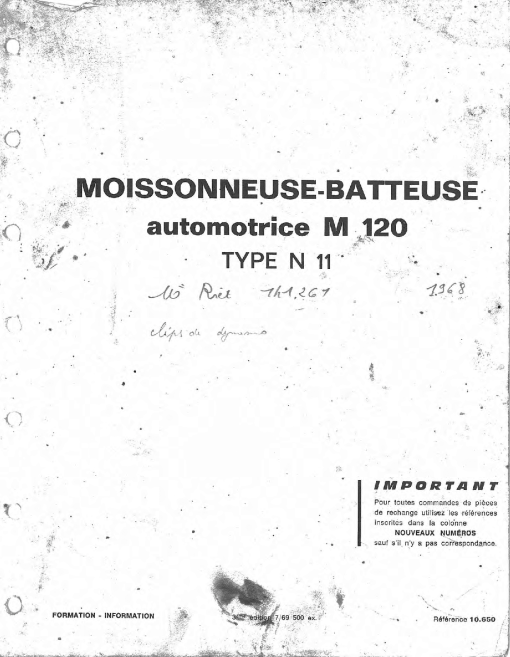 Laverda M120 Parts manual catalog PDF Download