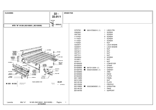 Laverda M305_563100001-563100050 Parts manual catalog PDF Download