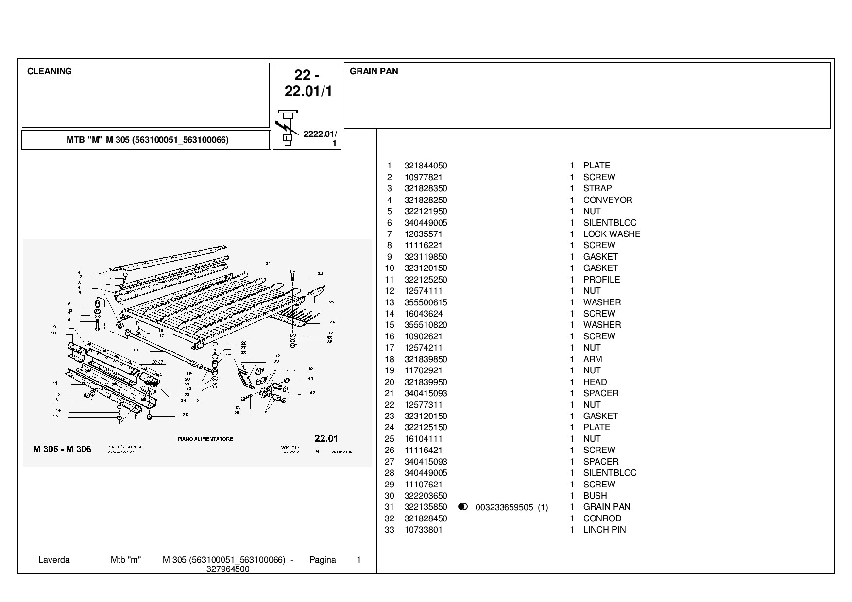 Laverda M305_563100051-563100066 Parts manual catalog PDF Download