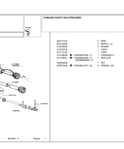 Laverda MXE540 Header Parts manual catalog PDF Download