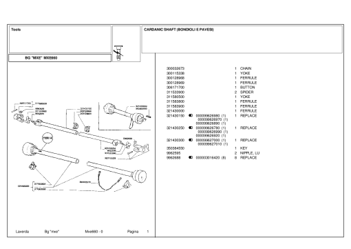 Laverda MXE660 Header Parts manual catalog PDF Download