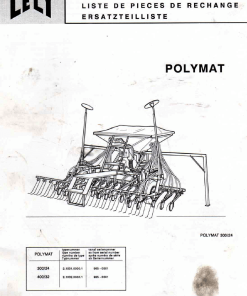 Lely Polymat Parts manual catalog PDF Download