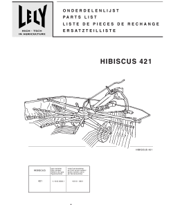 Lely hibiscus_421 Parts manual catalog PDF Download