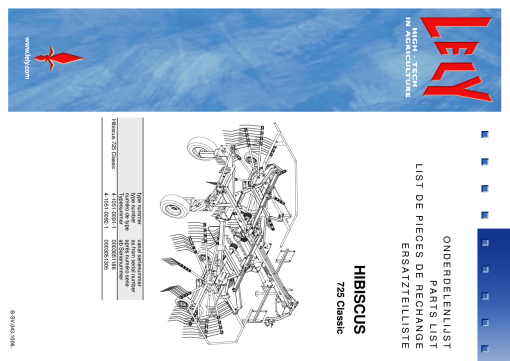 Lely hibiscus_725 Parts manual catalog PDF Download