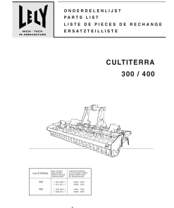 Lely lely_cultiterra_300_400 Parts manual catalog PDF Download