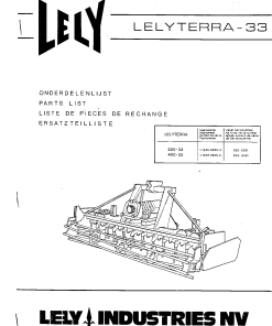 Lely lelyterra_33 Parts manual catalog PDF Download