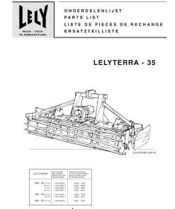 Lely lelyterra_35_300_350_400 Parts manual catalog PDF Download