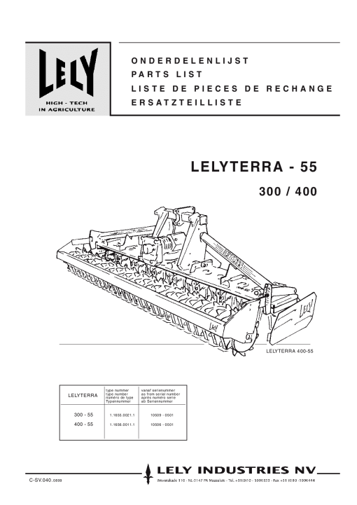 Lely lelyterra_55_300_400_2 Parts manual catalog PDF Download