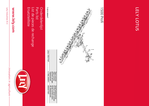 Lely lotus_1500_profi Parts manual catalog PDF Download