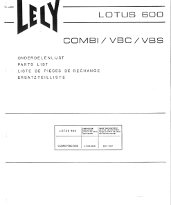 Lely lotus_600_combi_vbc_vbs Parts manual catalog PDF Download