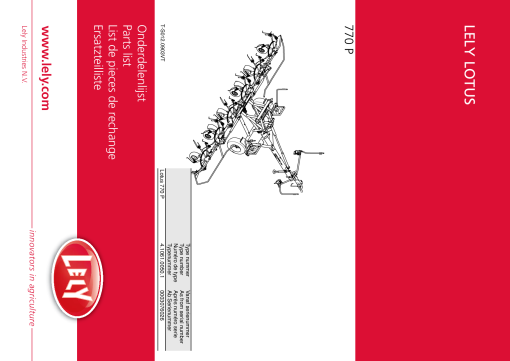 Lely lotus_770p_3 Parts manual catalog PDF Download