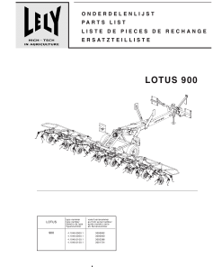 Lely lotus_900 Parts manual catalog PDF Download