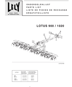 Lely lotus_900_1020_2 Parts manual catalog PDF Download