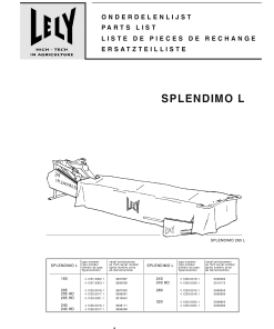 Lely splendimo_165_205_240_280_320 Parts manual catalog PDF Download