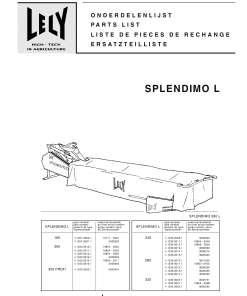 Lely splendimo_165_205_240_280_320_2 Parts manual catalog PDF Download