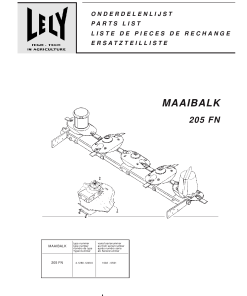 Lely splendimo_205_fn_maaibalk Parts manual catalog PDF Download