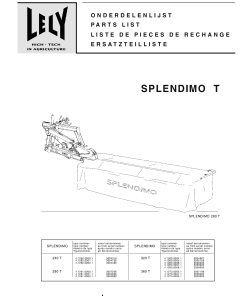 Lely splendimo_240_280_320_360_T Parts manual catalog PDF Download