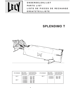 Lely splendimo_240_280_320_T Parts manual catalog PDF Download