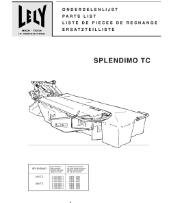 Lely splendimo_240_280_TC_2 Parts manual catalog PDF Download