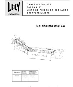 Lely splendimo_240_LC Parts manual catalog PDF Download