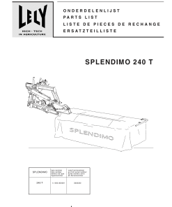 Lely splendimo_240_T Parts manual catalog PDF Download