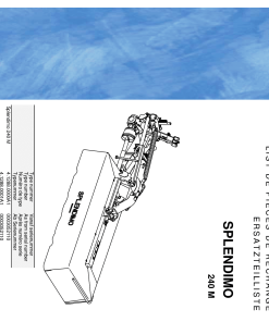 Lely splendimo_240_m Parts manual catalog PDF Download